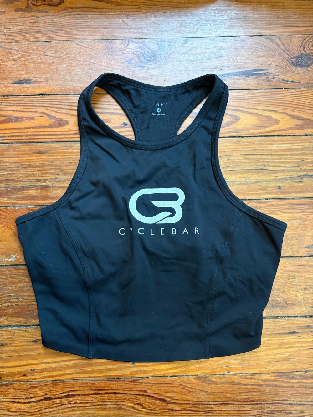 Tavi Cyclebar Black Racerback Crop Tank